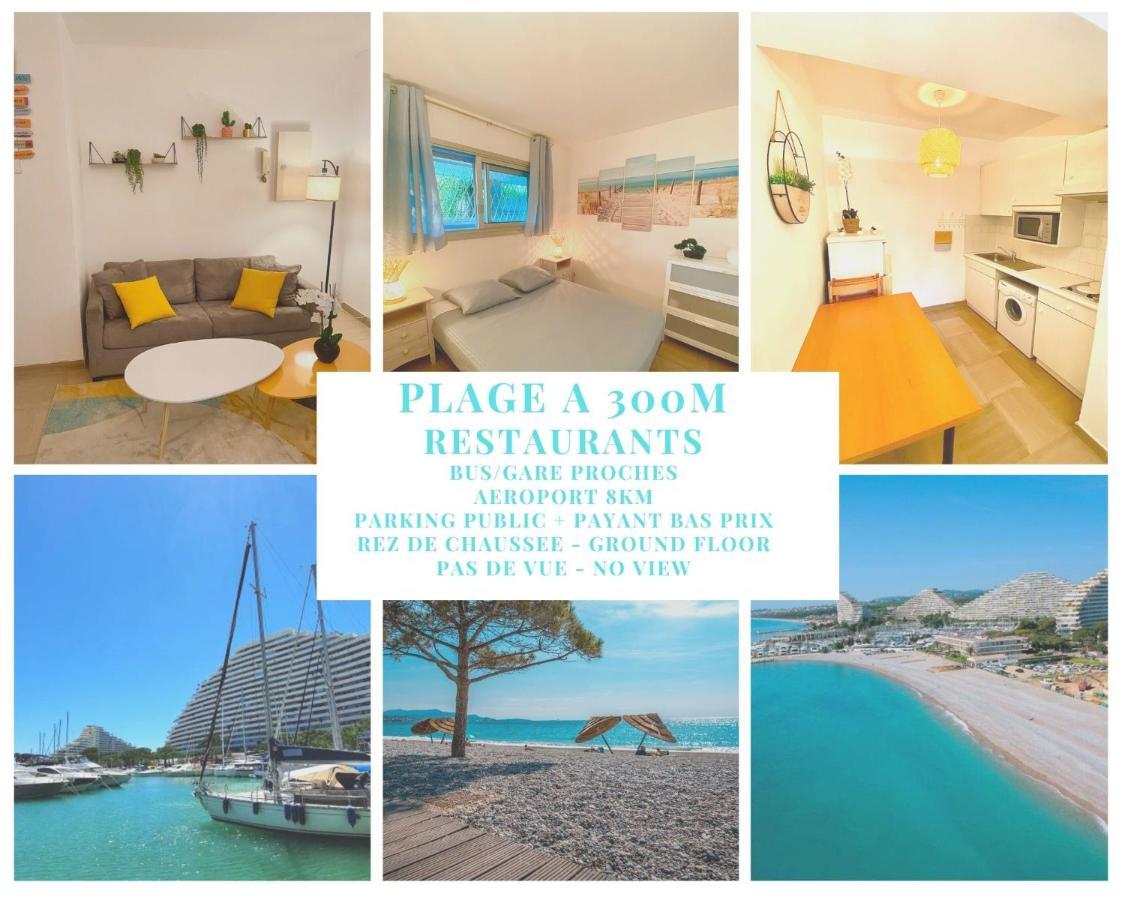 Superbe Appartement A 300M De La Plage, Rdc - Fame Marina Baie Des Anges Вильнёв-Лубе Экстерьер фото